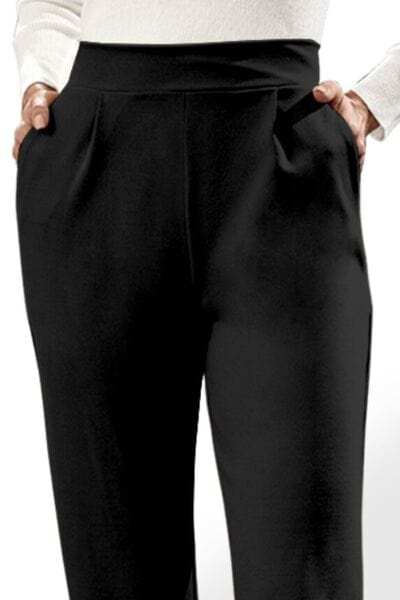High Waist Straight Pants with Pockets - Trendsi - Flyclothing LLC