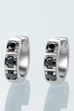 Inlaid Moissanite Huggie Earrings - Trendsi