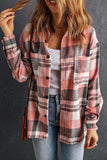 Plaid Dropped Shoulder Longline Shirt - Trendsi - Flyclothing LLC
