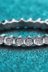 Moissanite 925 Sterling Silver Eternity Ring - Trendsi - Flyclothing LLC