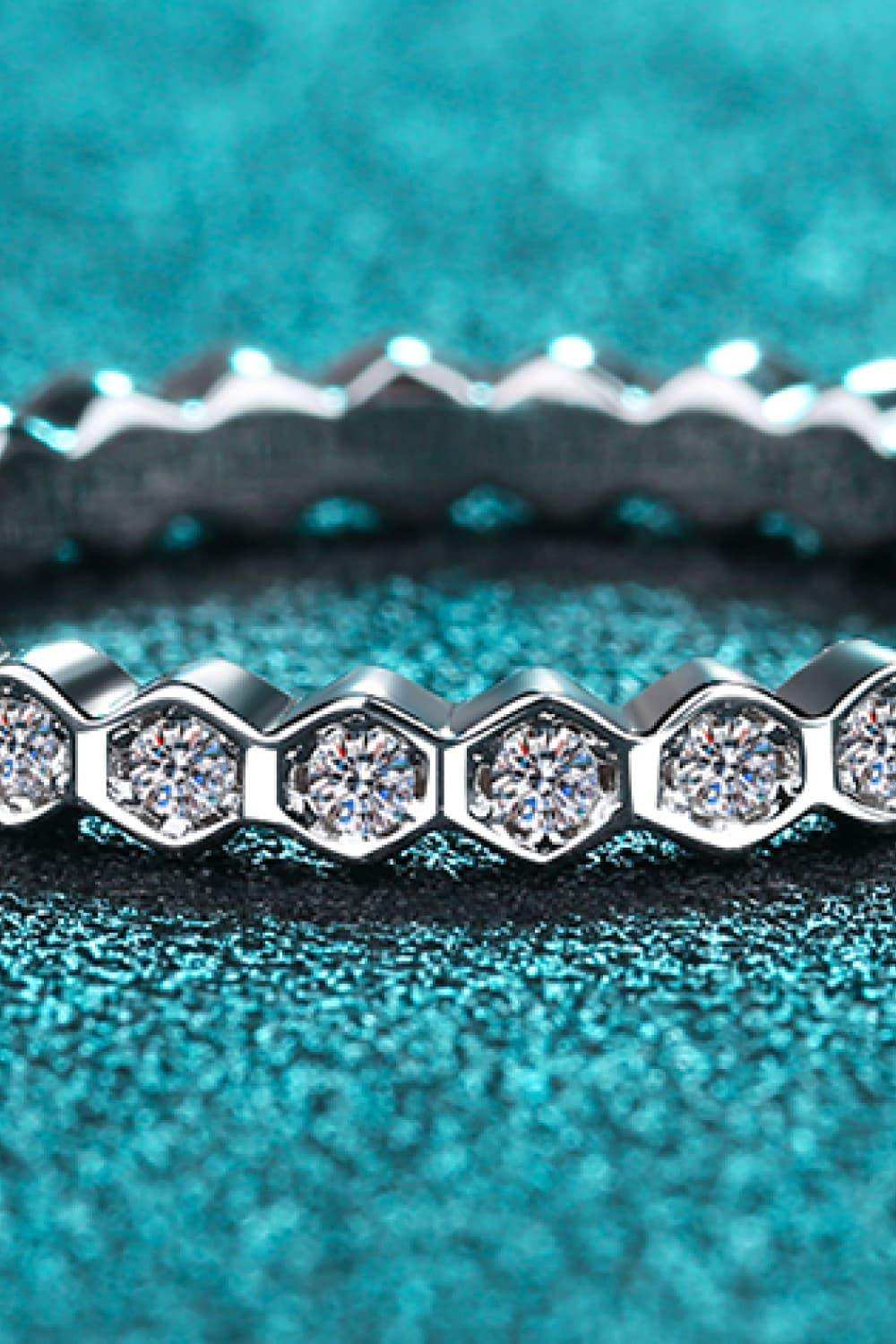 Moissanite 925 Sterling Silver Eternity Ring - Trendsi - Flyclothing LLC