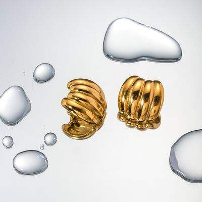 Stainless Steel Geometric Stud Earrings - Trendsi - Flyclothing LLC