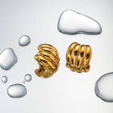 Stainless Steel Geometric Stud Earrings - Trendsi