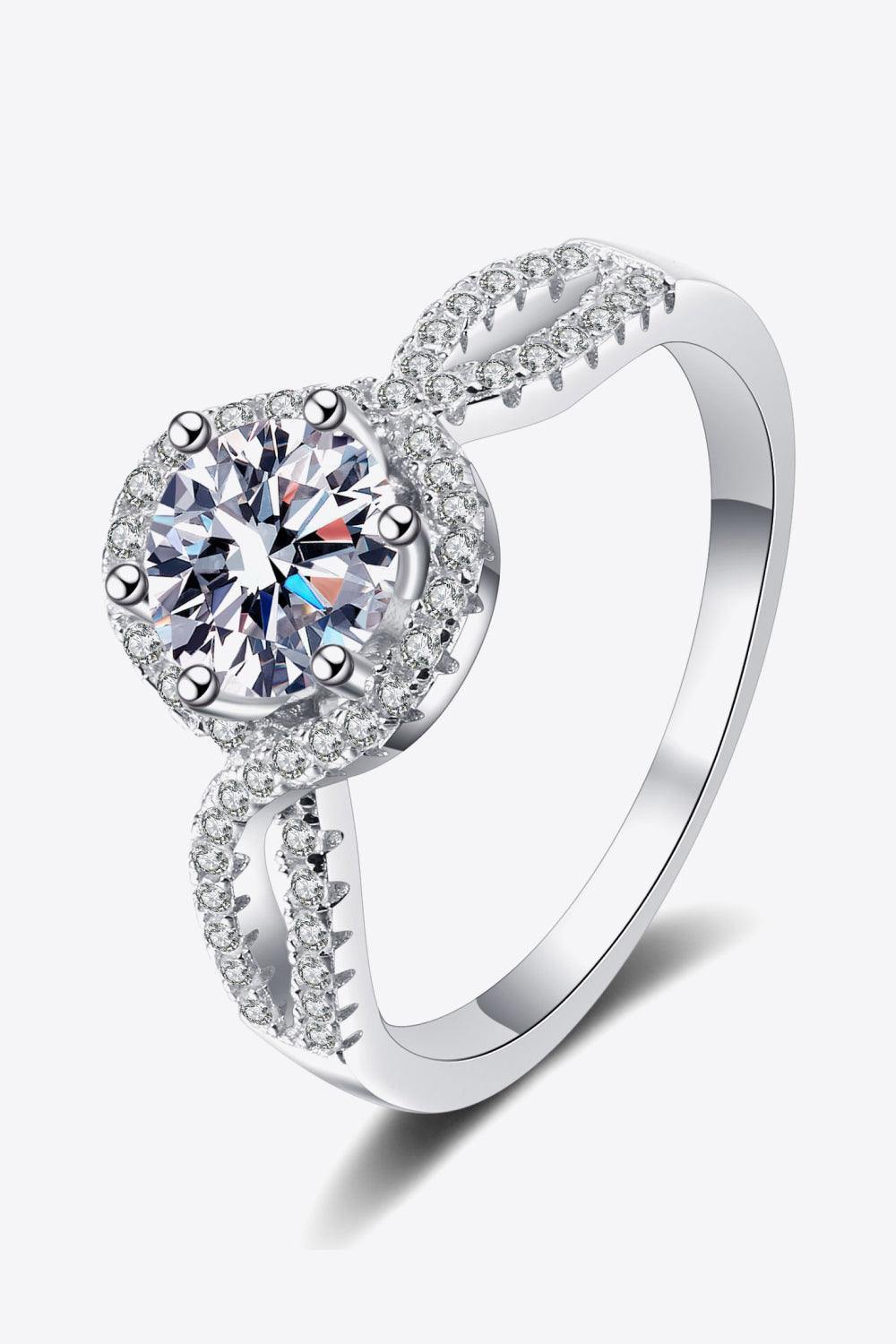 Feel The Joy 925 Sterling Silver Moissanite Ring - Trendsi