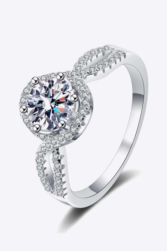Feel The Joy 925 Sterling Silver Moissanite Ring - Trendsi - Flyclothing LLC
