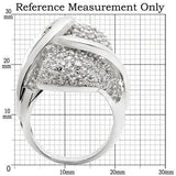 Alamode Rhodium Brass Ring with AAA Grade CZ in Clear - Alamode - Flyclothing LLC