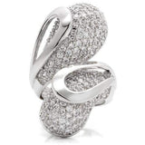 Alamode Rhodium Brass Ring with AAA Grade CZ in Clear - Alamode - Flyclothing LLC