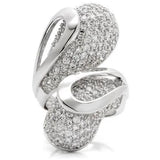 Alamode Rhodium Brass Ring with AAA Grade CZ in Clear - Alamode