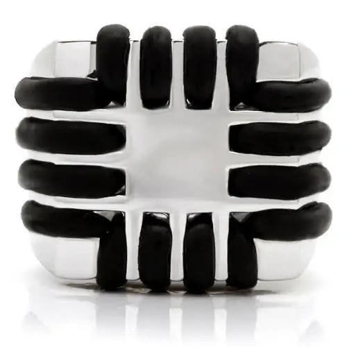 Alamode Rhodium Brass Ring with No Stone - Alamode - Flyclothing LLC