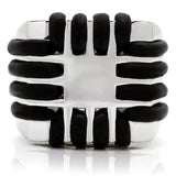 Alamode Rhodium Brass Ring with No Stone - Alamode - Flyclothing LLC