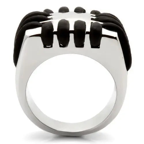 Alamode Rhodium Brass Ring with No Stone - Alamode - Flyclothing LLC