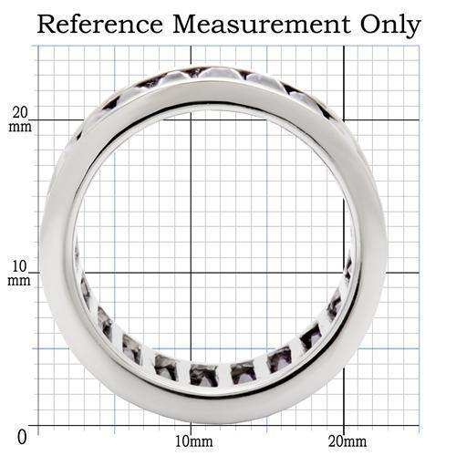 Alamode Rhodium Brass Ring with AAA Grade CZ in Amethyst - Alamode - Flyclothing LLC