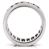 Alamode Rhodium Brass Ring with AAA Grade CZ in Amethyst - Alamode - Flyclothing LLC