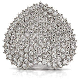 Alamode Rhodium Brass Ring with AAA Grade CZ in Clear - Alamode - Flyclothing LLC