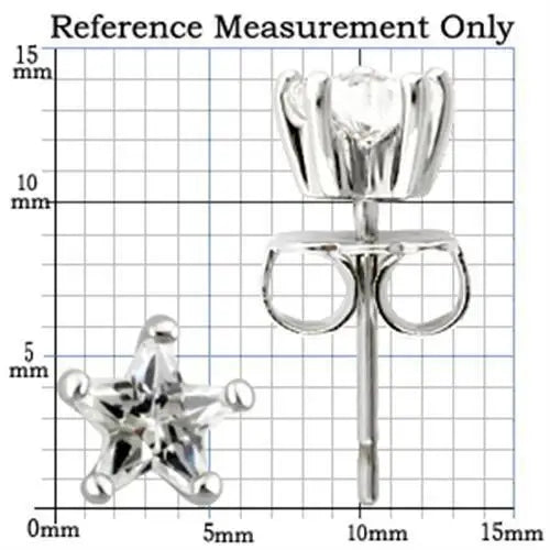 Alamode Rhodium 925 Sterling Silver Earrings with AAA Grade CZ in Clear - Alamode - Flyclothing LLC