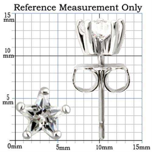 Alamode Rhodium 925 Sterling Silver Earrings with AAA Grade CZ in Clear - Alamode - Flyclothing LLC