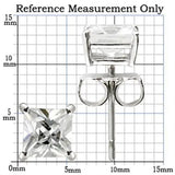Alamode Rhodium 925 Sterling Silver Earrings with AAA Grade CZ in Clear - Alamode - Flyclothing LLC