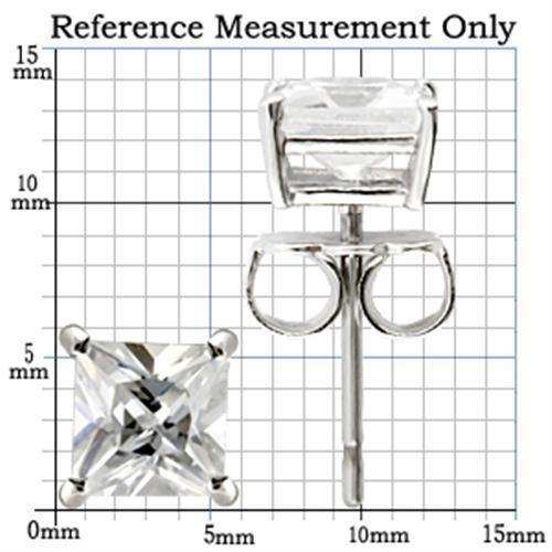 Alamode Rhodium 925 Sterling Silver Earrings with AAA Grade CZ in Clear - Alamode - Flyclothing LLC
