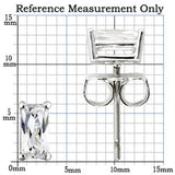 Alamode Rhodium 925 Sterling Silver Earrings with AAA Grade CZ in Clear - Alamode