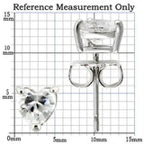 Alamode Rhodium 925 Sterling Silver Earrings with AAA Grade CZ in Clear - Alamode - Flyclothing LLC