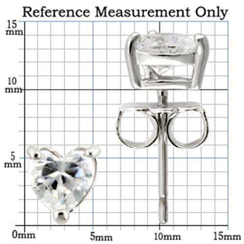 Alamode Rhodium 925 Sterling Silver Earrings with AAA Grade CZ in Clear - Alamode - Flyclothing LLC