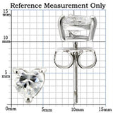 Alamode Rhodium 925 Sterling Silver Earrings with AAA Grade CZ in Clear - Alamode