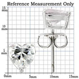 Alamode Rhodium 925 Sterling Silver Earrings with AAA Grade CZ in Clear - Alamode - Flyclothing LLC