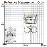 Alamode Rhodium 925 Sterling Silver Earrings with AAA Grade CZ in Clear - Alamode - Flyclothing LLC