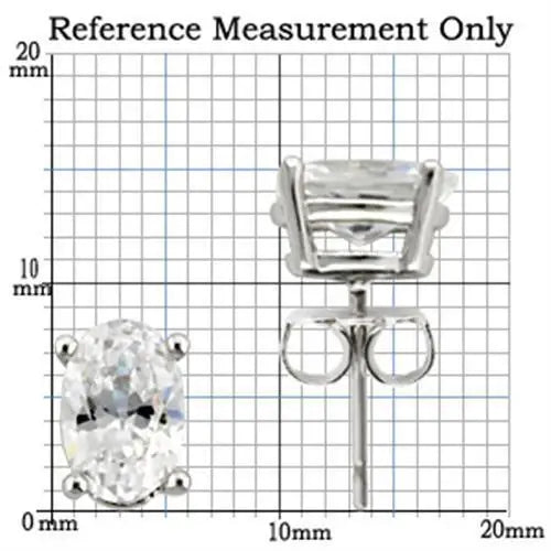 Alamode Rhodium 925 Sterling Silver Earrings with AAA Grade CZ in Clear - Alamode - Flyclothing LLC