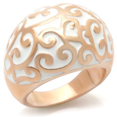 Alamode Rose Gold Brass Ring with No Stone - Flyclothing LLC