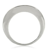 Alamode Rhodium + Ruthenium Brass Ring with AAA Grade CZ in Jet - Alamode