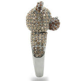Alamode Ruthenium Brass Ring with Top Grade Crystal in Multi Color - Alamode - Flyclothing LLC