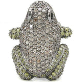 Alamode Ruthenium Brass Ring with AAA Grade CZ in Multi Color - Alamode - Flyclothing LLC