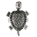 Alamode Rhodium Brass Ring with Top Grade Crystal in Multi Color - Alamode