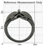 Alamode Ruthenium Brass Ring with AAA Grade CZ in Champagne - Alamode - Flyclothing LLC