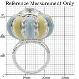 Alamode Rhodium Brass Ring with AAA Grade CZ in Clear - Alamode - Flyclothing LLC