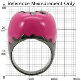 Alamode Ruthenium Brass Ring with AAA Grade CZ in Champagne - Alamode - Flyclothing LLC