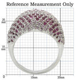 Alamode Rhodium Brass Ring with AAA Grade CZ in Multi Color - Alamode
