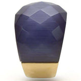 Alamode Gold Brass Ring with Semi-Precious Cat Eye in Montana - Alamode - Flyclothing LLC