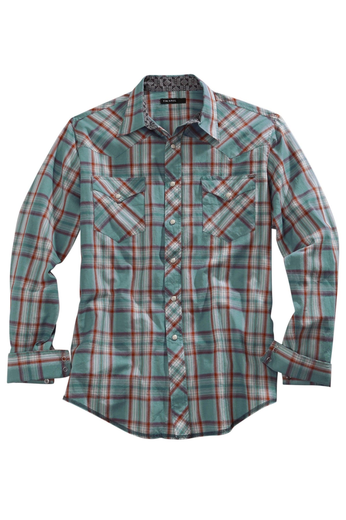 Tin Haul Mens Long Sleeve Western Snap Shirt - Flyclothing LLC