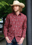 Tin Haul MENS LONG SLEEVE SNAP ARROW AZTEC STRIPE WESTERN SHIRT - Flyclothing LLC