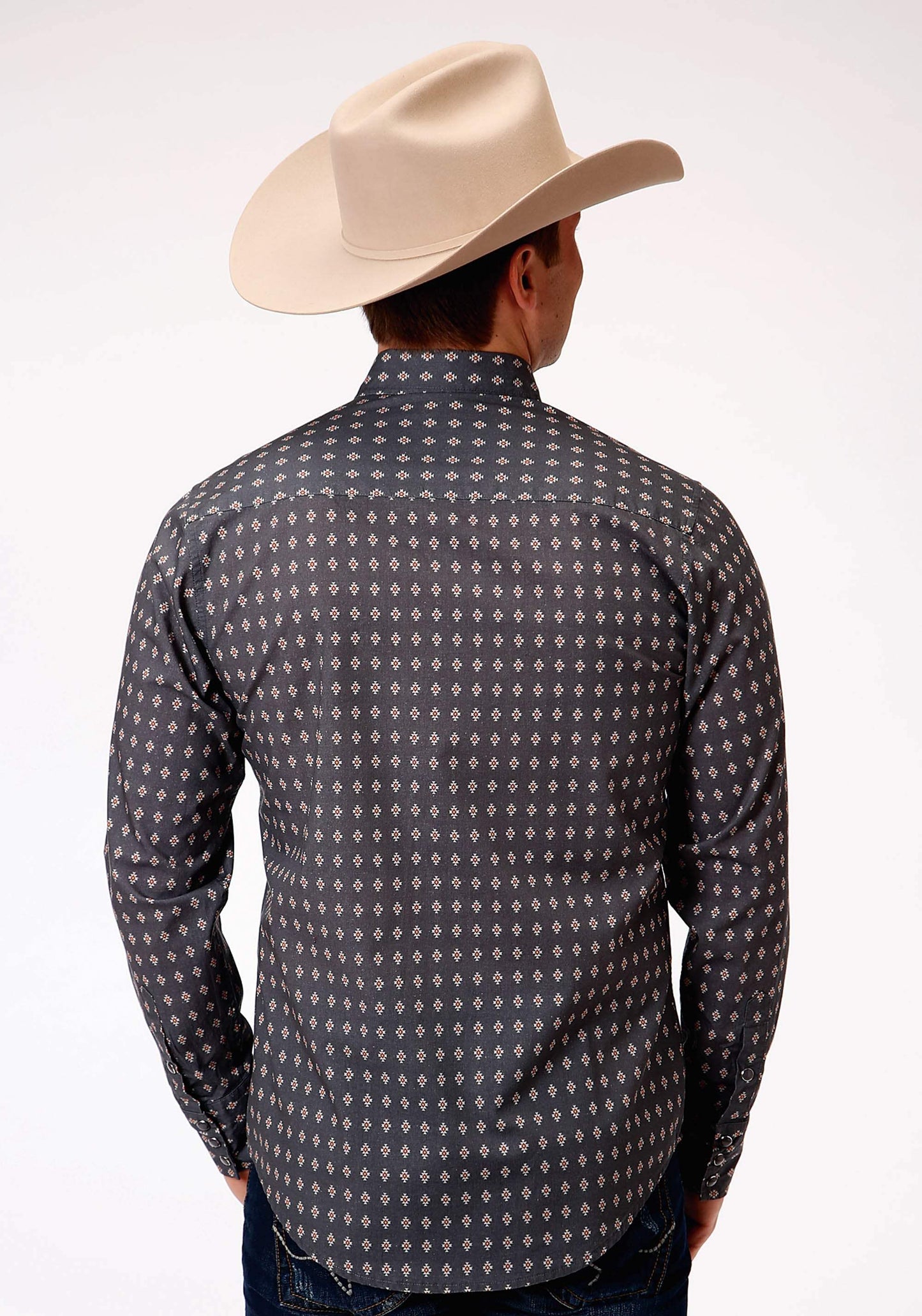 Tin Haul MENS LONG SLEEVE SNAP AZTEC FOULARD WESTERN SHIRT - Tin Haul - Flyclothing LLC