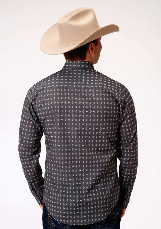 Tin Haul MENS LONG SLEEVE SNAP AZTEC FOULARD WESTERN SHIRT - Tin Haul - Flyclothing LLC