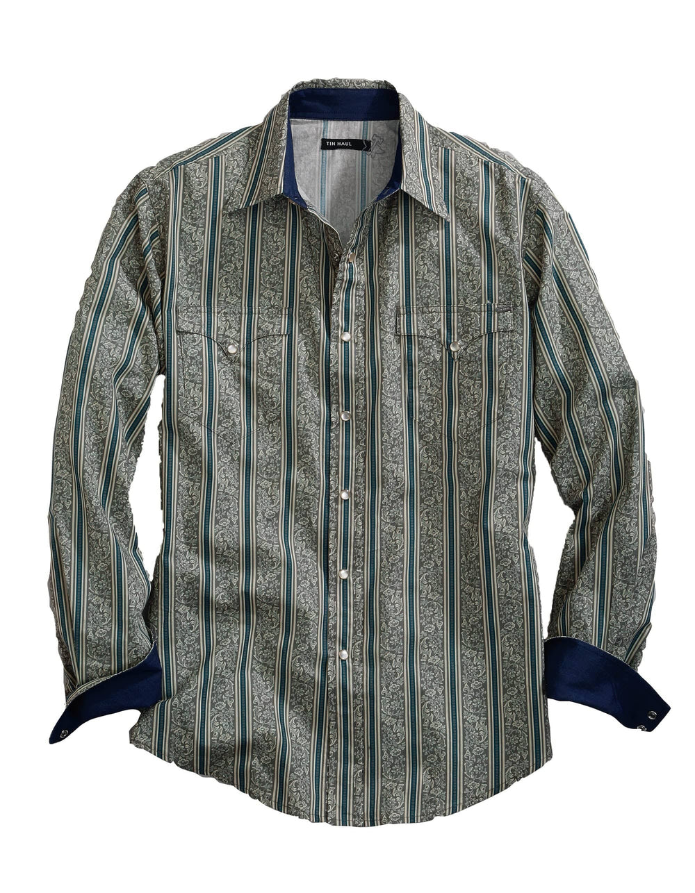 Tin Haul MENS LONG SLEEVE SNAP VINTAGE WALLPAPER WESTERN SHIRT