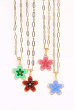 Flower Pendant Stainless Steel Necklace - Trendsi - Flyclothing LLC