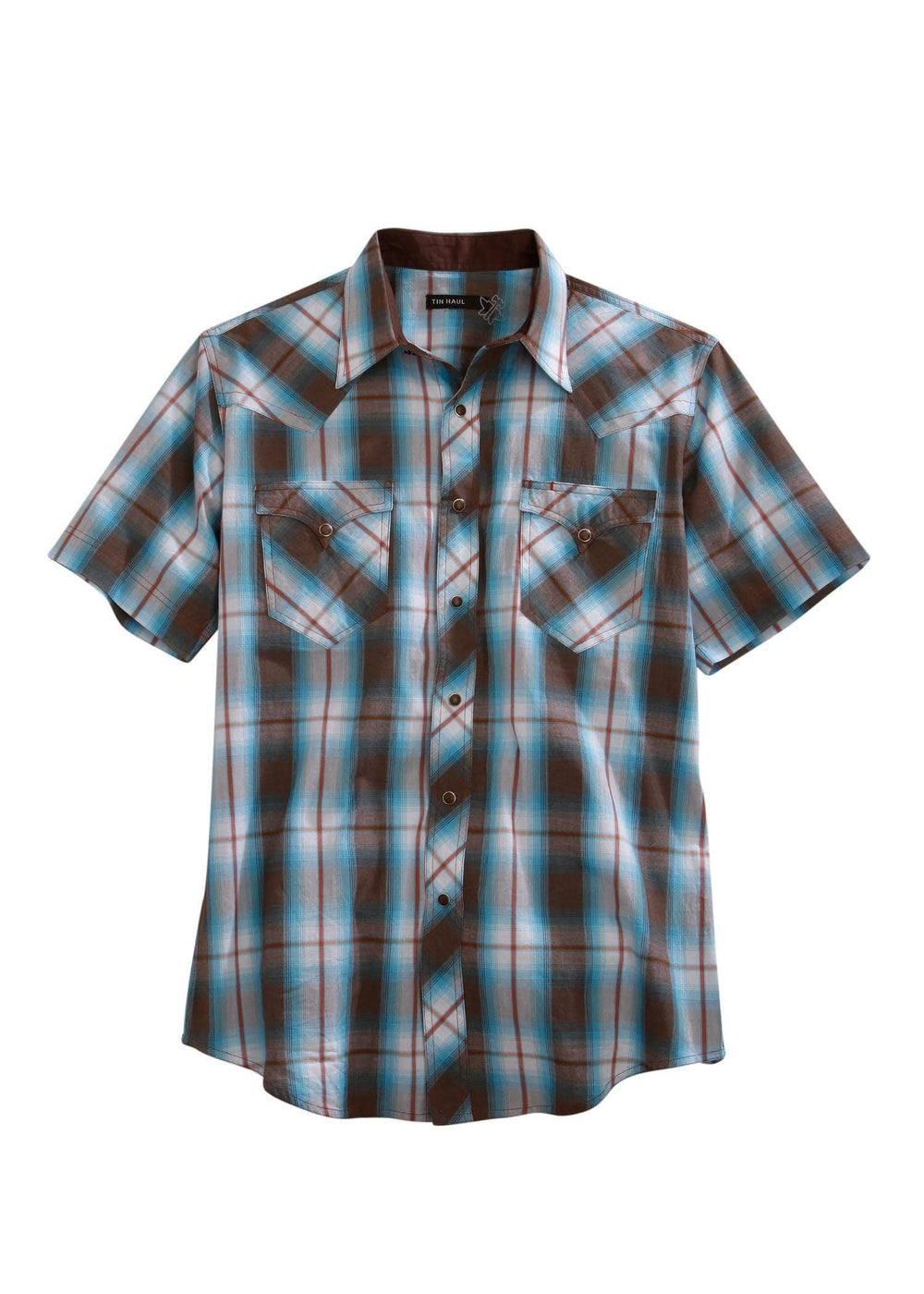 Tin Haul Mens Short Sleeve Western Snap Shirt - Tin Haul