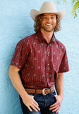Tin Haul MENS SHORT SLEEVE SNAP ARROW AZTEC STRIPE WESTERN SHIRT - Tin Haul