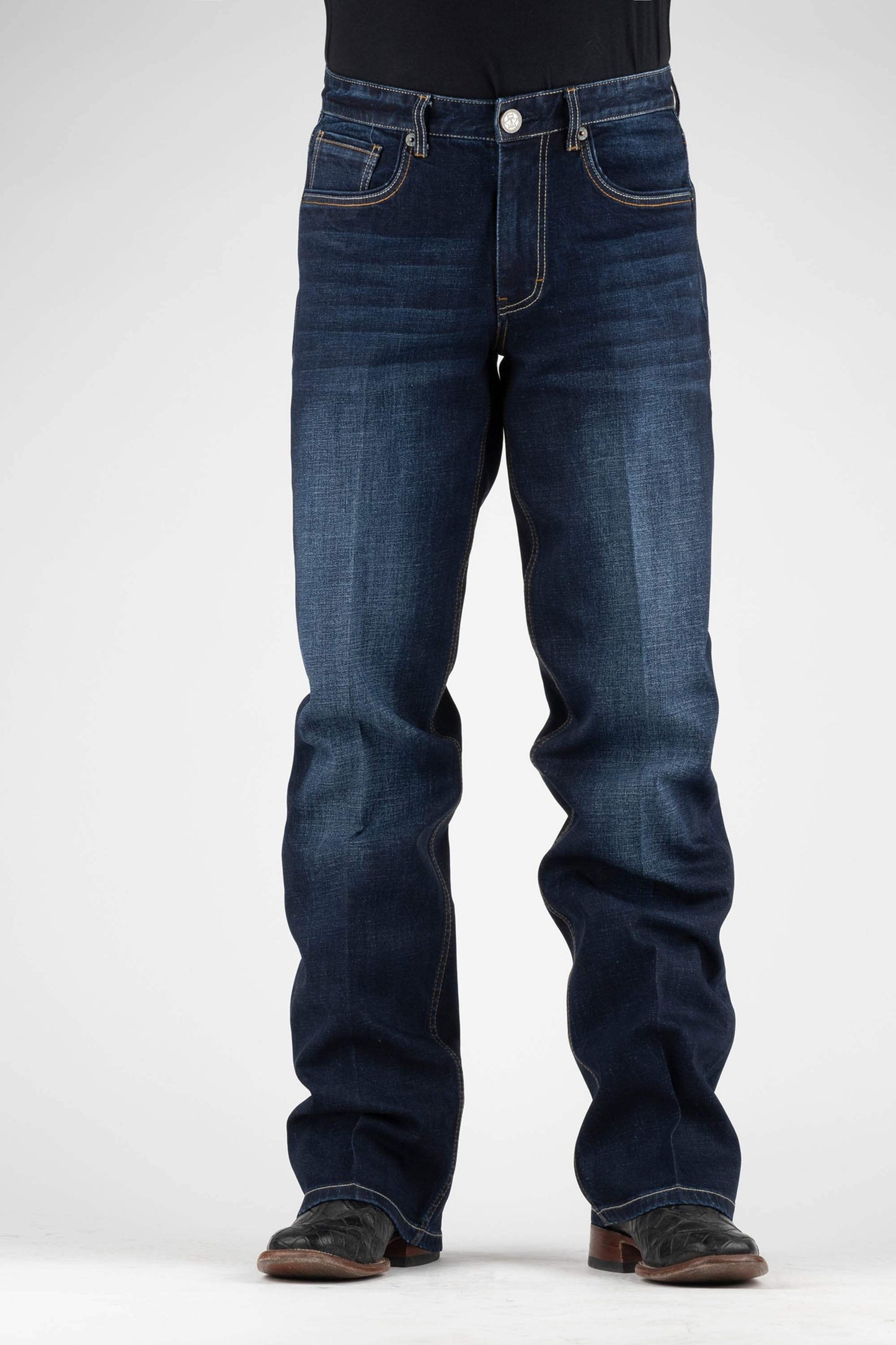 Tin Haul MENS TWO COLOR EMBROIDERY LINE JEANS - Tin Haul - Flyclothing LLC