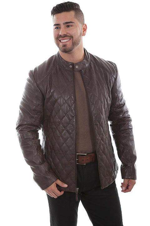 Scully CHOCOLATE QUILTED JACKET - Scully Leather - Flyclothing LLC
