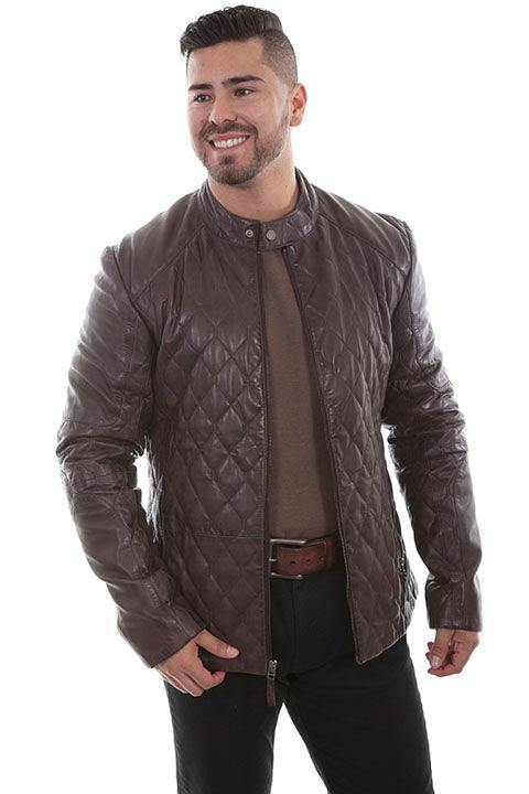 Scully CHOCOLATE QUILTED JACKET - Scully Leather